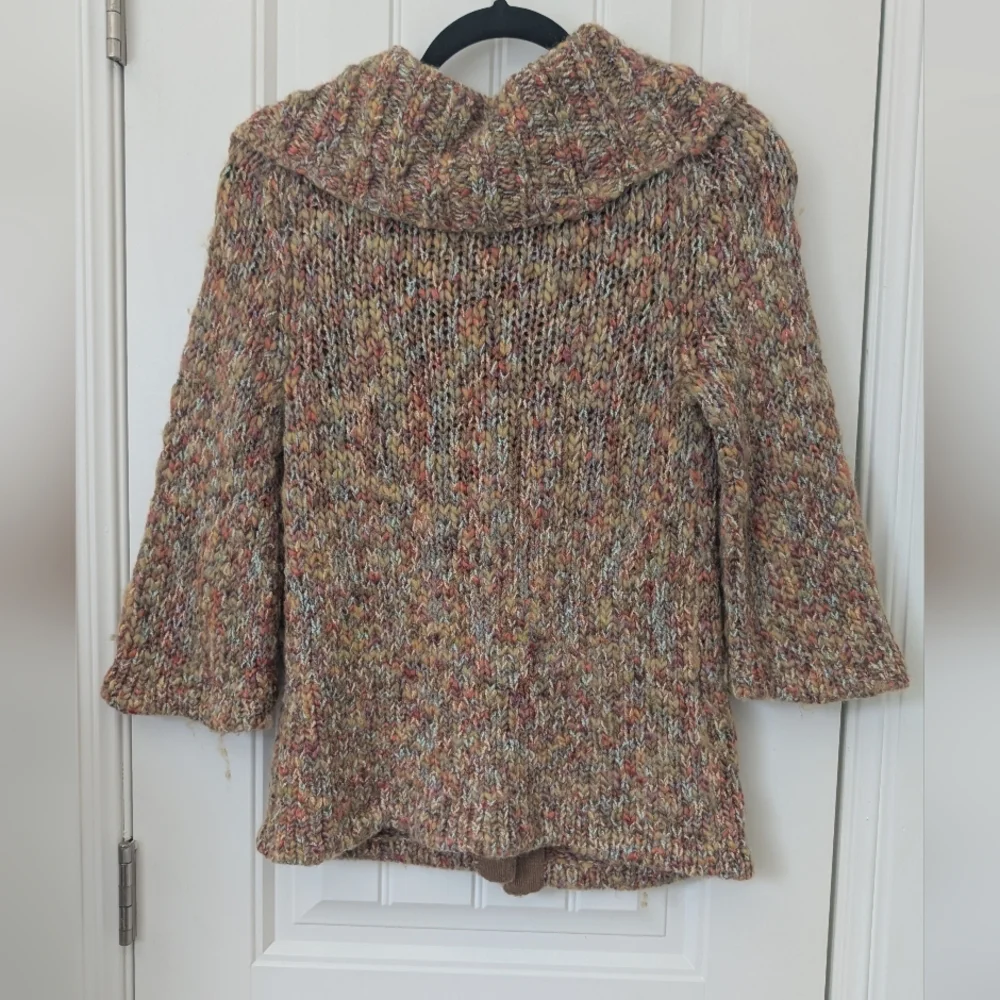 Y2K Rainbow Speckled Wool Blend‎ Cardigan